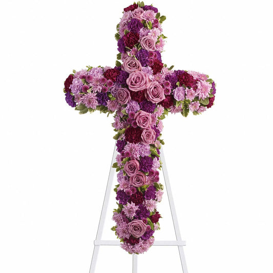 Croix funéraire Reflets Lavande (AR2642)