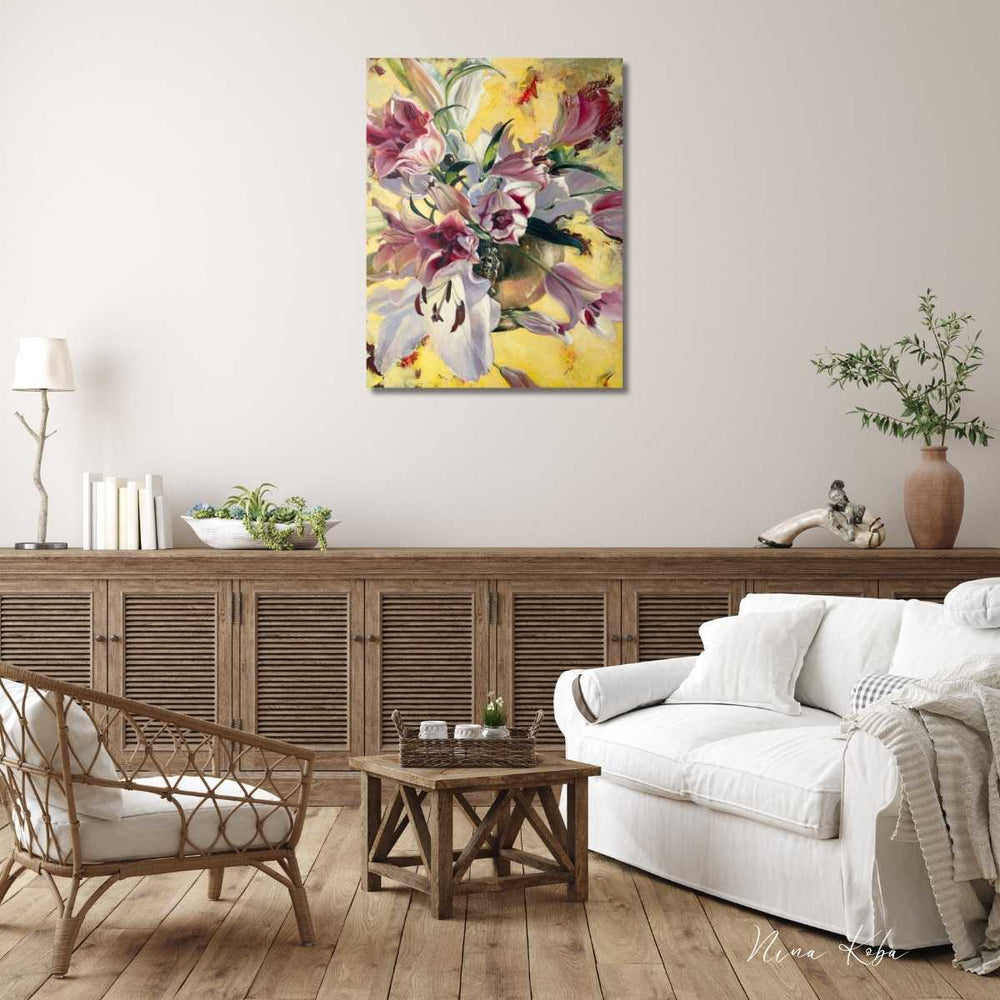 Le soleil fleurit - Peinture originale de Nina Koba