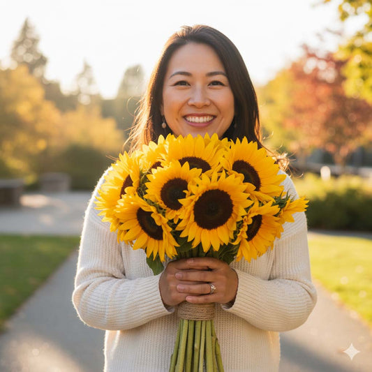 🌻 Sunflowers: The Flower of the Month Captures the Fall Spirit! 🍂 by Burnaby Florist Adele Rae