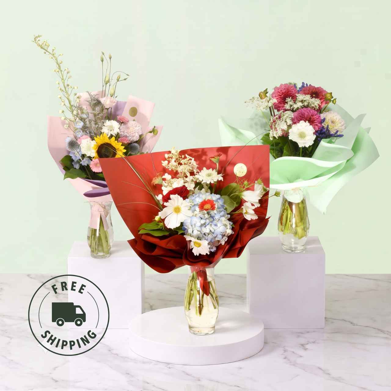 3-Month Subscription - Mixed Colour Seasonal Bouquet