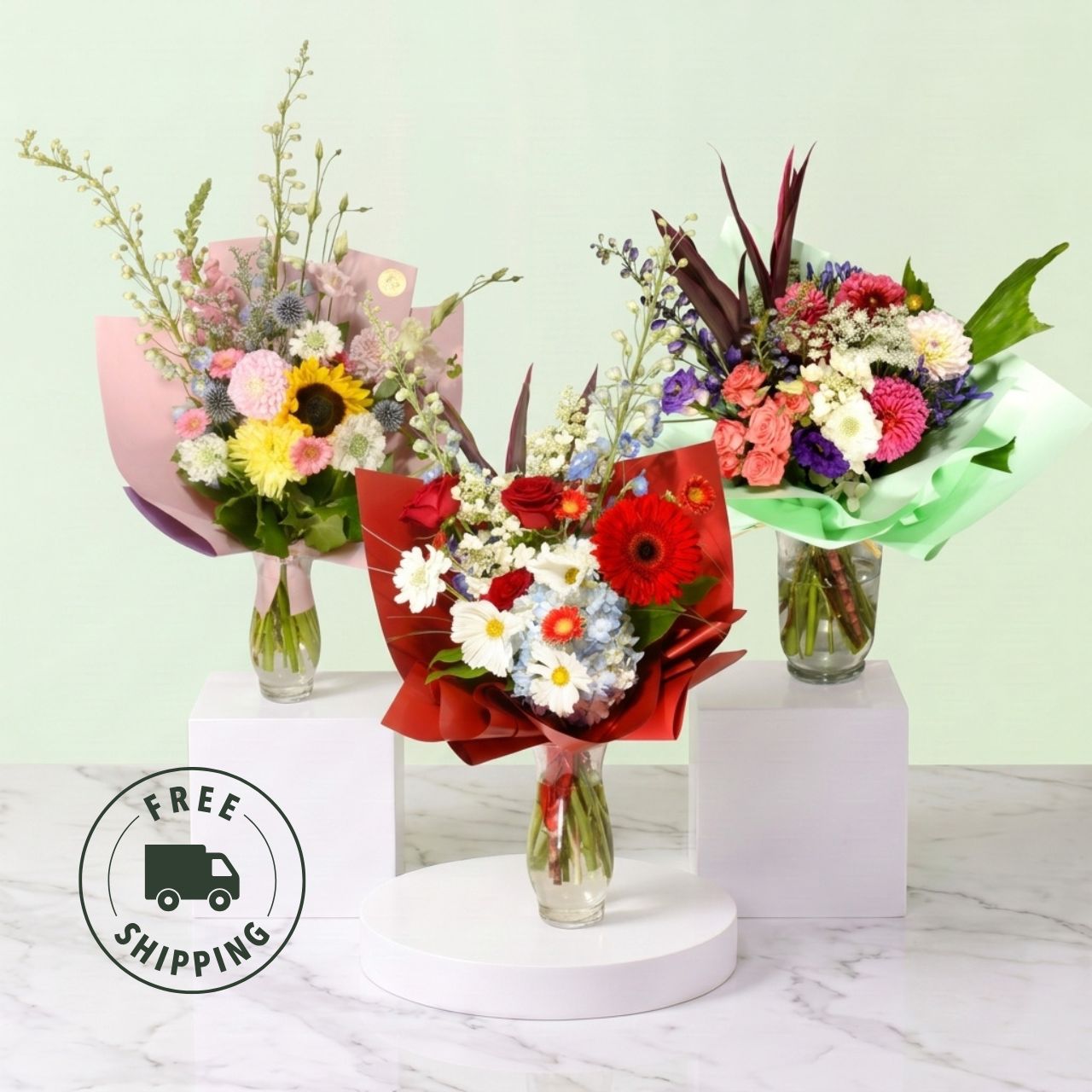 3-Month Subscription - Mixed Colour Seasonal Bouquet