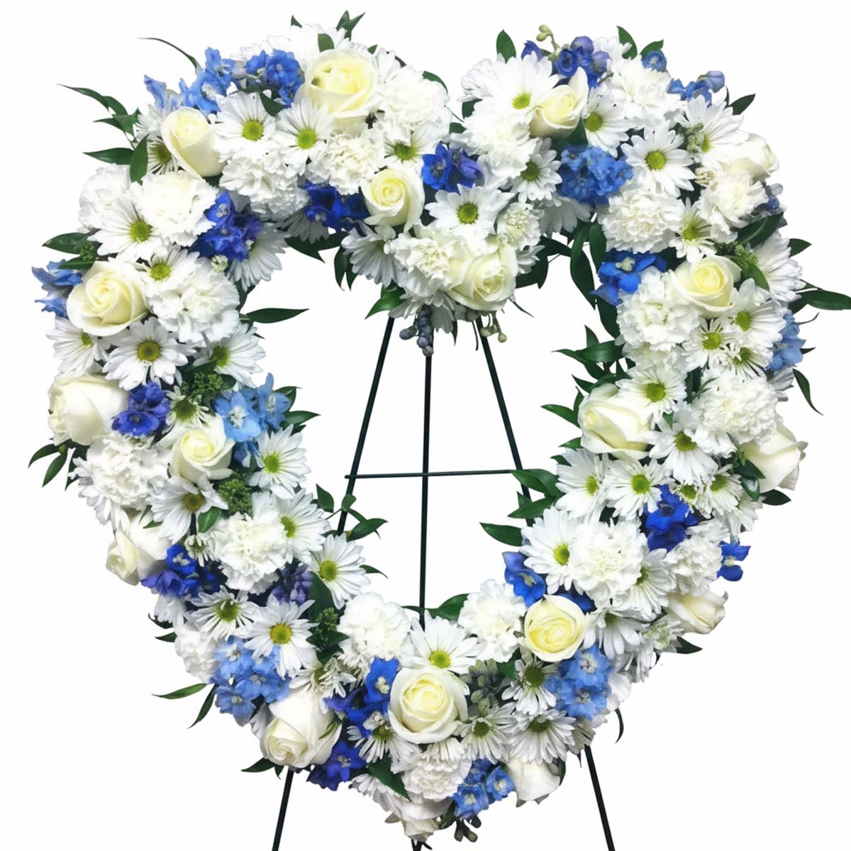 Blue and White Open Heart (AR1347)