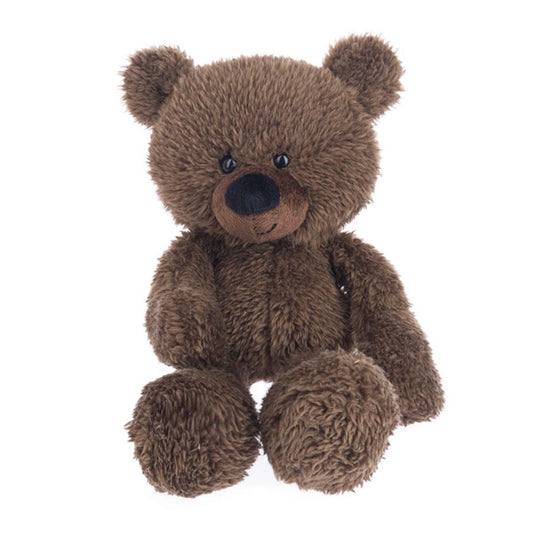 A dark brown Teddy Bear 11 inches in height