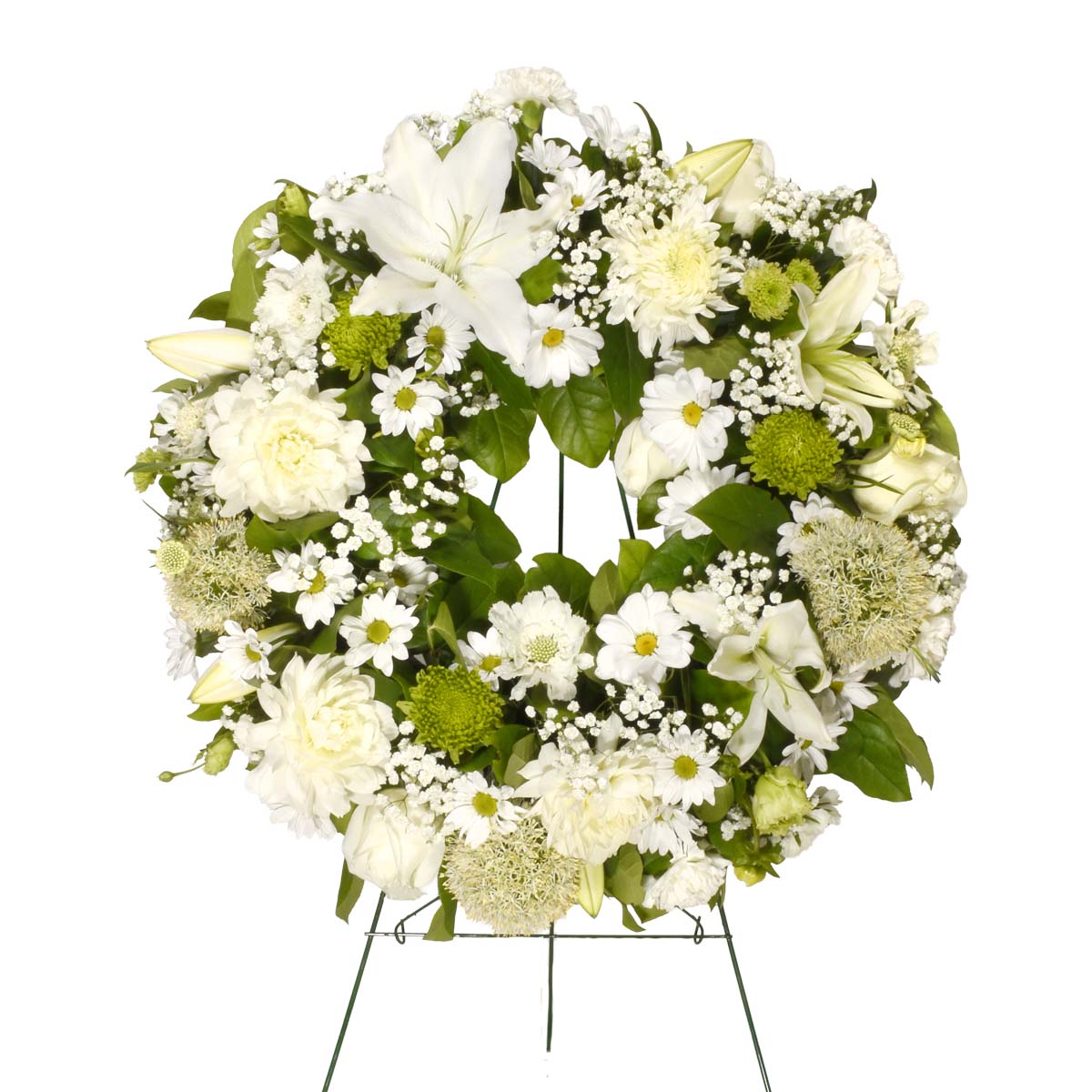 Couronne funéraire compacte "Doux hommage" 35 cm (AR2668)