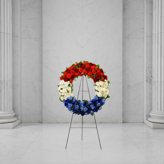 Croatian Flag Funeral Flower Wreath (AR4009)