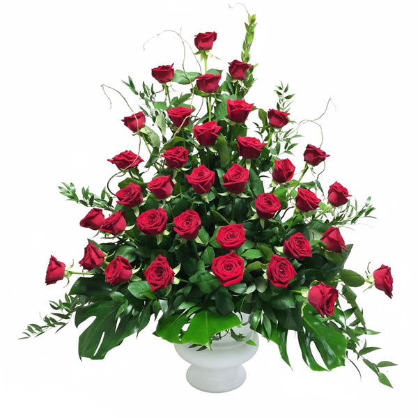 Red Rose Remembrance Funeral Arrangement (AR1610)