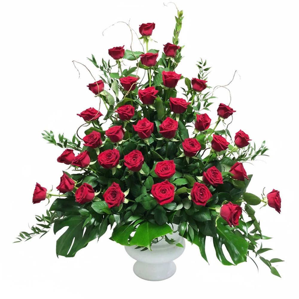 Red Rose Remembrance Funeral Arrangement (AR1610)