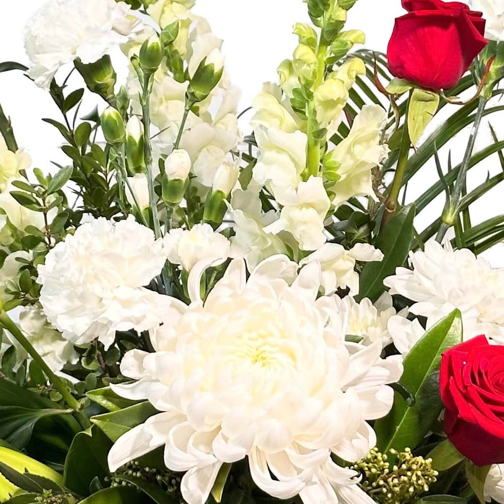 Eternal White Funeral Flower Arrangement (AR4260)