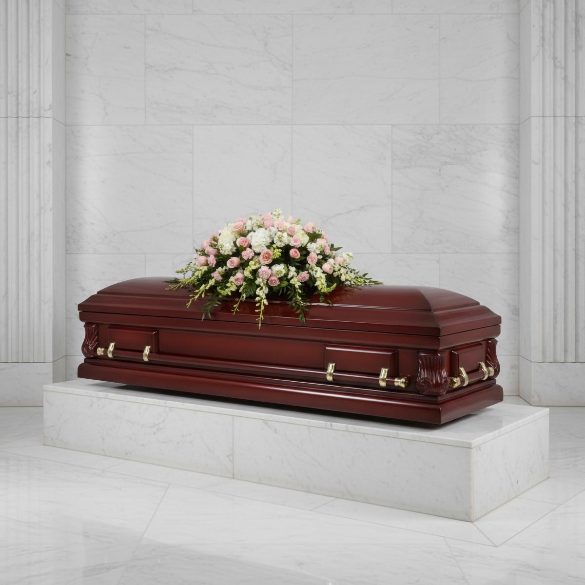 Serene Farewell Casket Spray Arrangement ( AR2276)