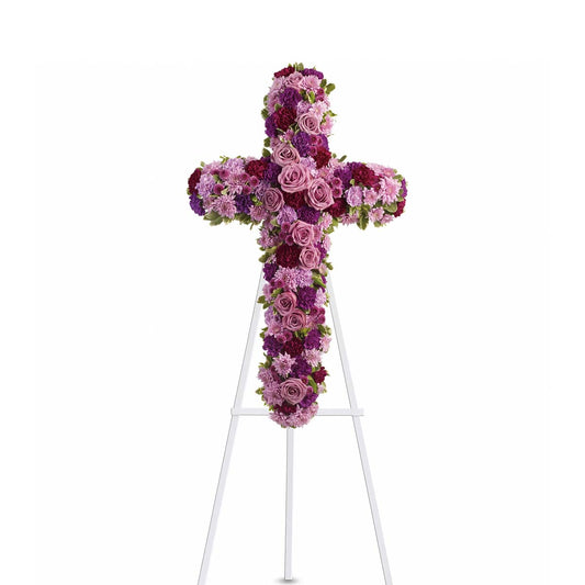 Croix funéraire Reflets Lavande (AR2642)