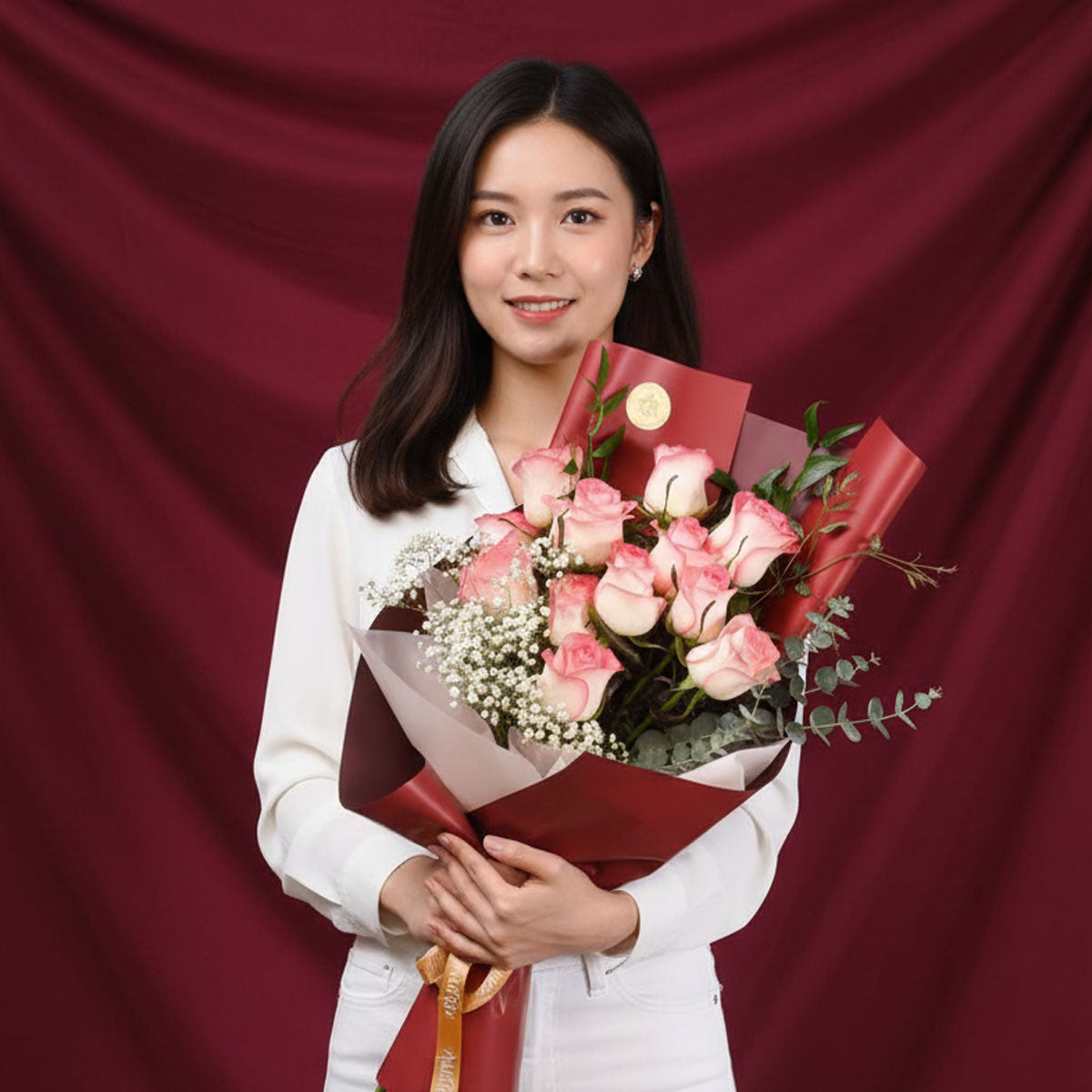 Pink Roses Bouquet (AR2007)