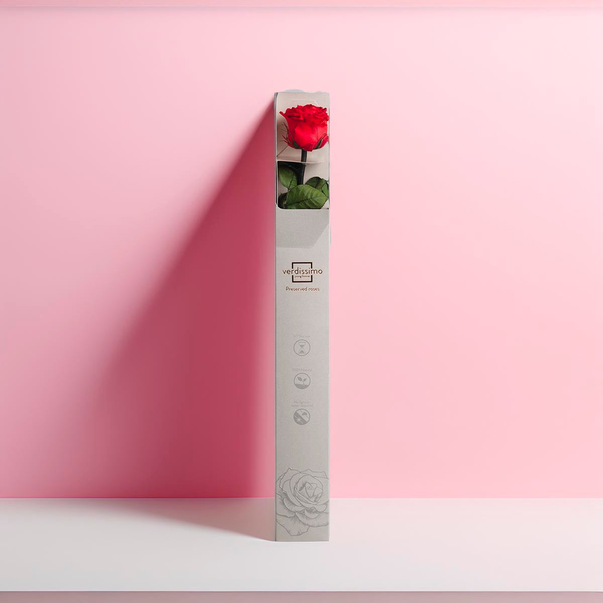 Preserved Red Rose in Gift Box (PR1002)
