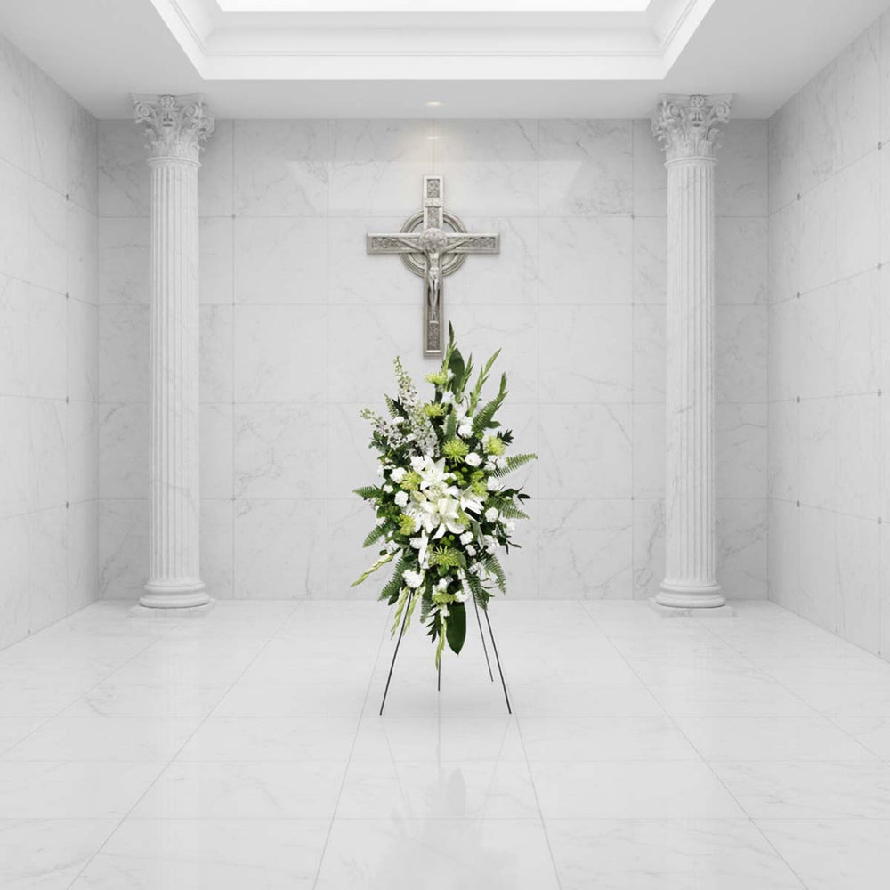 Peaceful Terrace Funeral Standing Spray (AR1343)