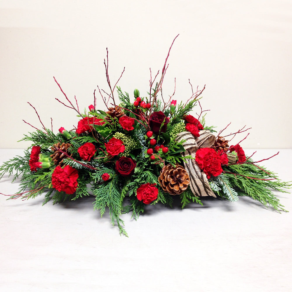 Christmas floral centerpiece Vancouver delivery - Adele Rae Florist