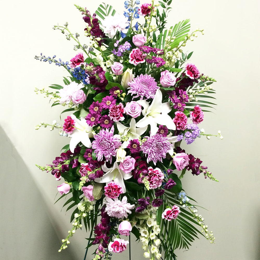 Vancouver affordable funeral flower standing spray | Burnaby Funeral Florist Adele Rae