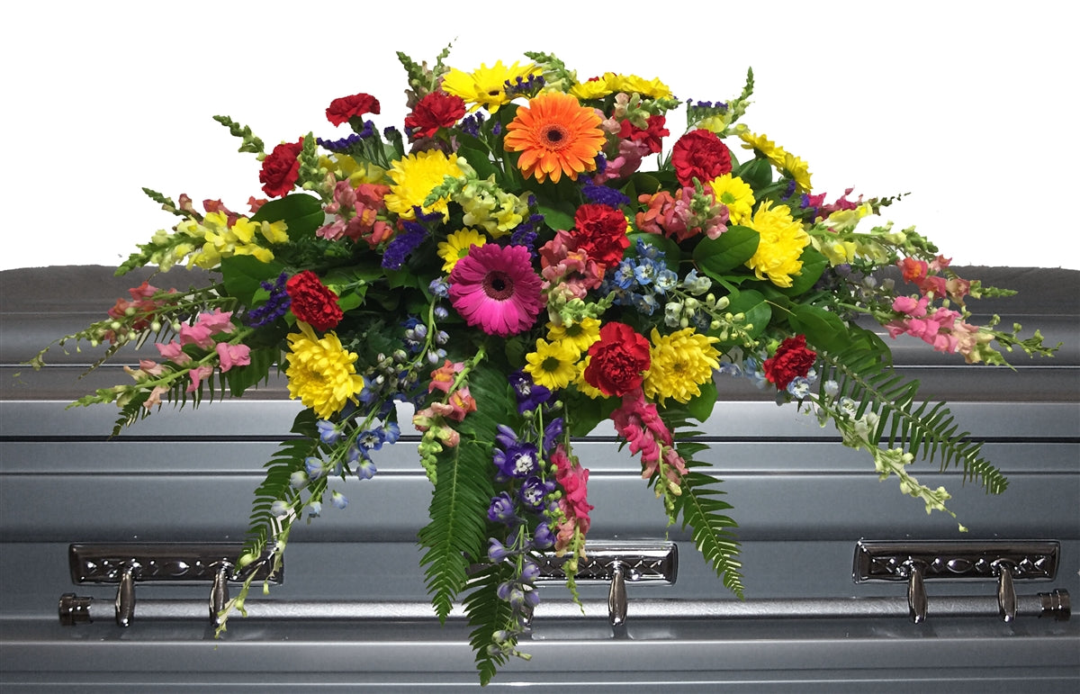 Coffin Flower Arrangement | Funeral Flower Collection | Adele Rae Florist