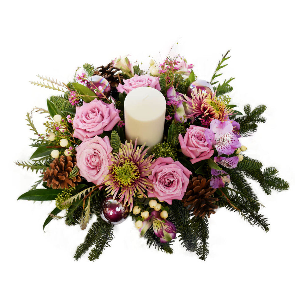 Beautiful Modern Style Christmas Flower Centerpiece | Vancouver Florist | Adele Rae