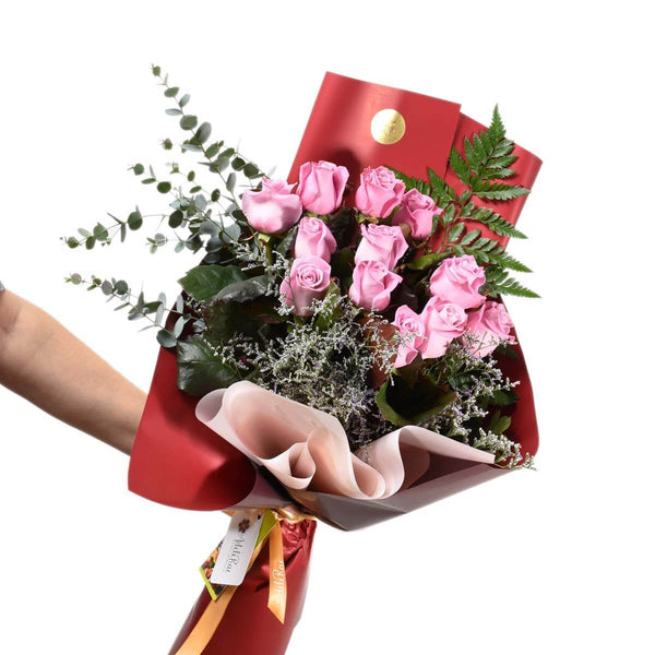 Mauve roses bouquet in Burnaby BC