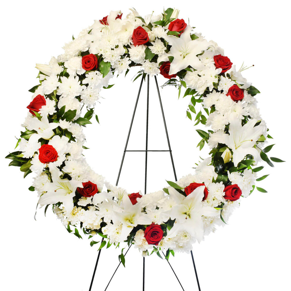 Best florist in Vancouver, funeral flower wreath for delivery in Burnaby