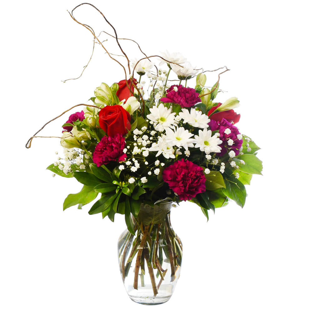 Roses and carnation Flower Arrangement | Burnaby BC Delivery 